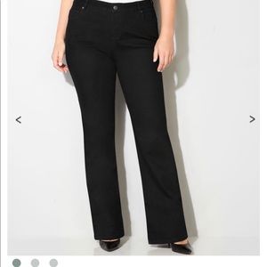 Plus size Delux stretch bootcut jeans-Black